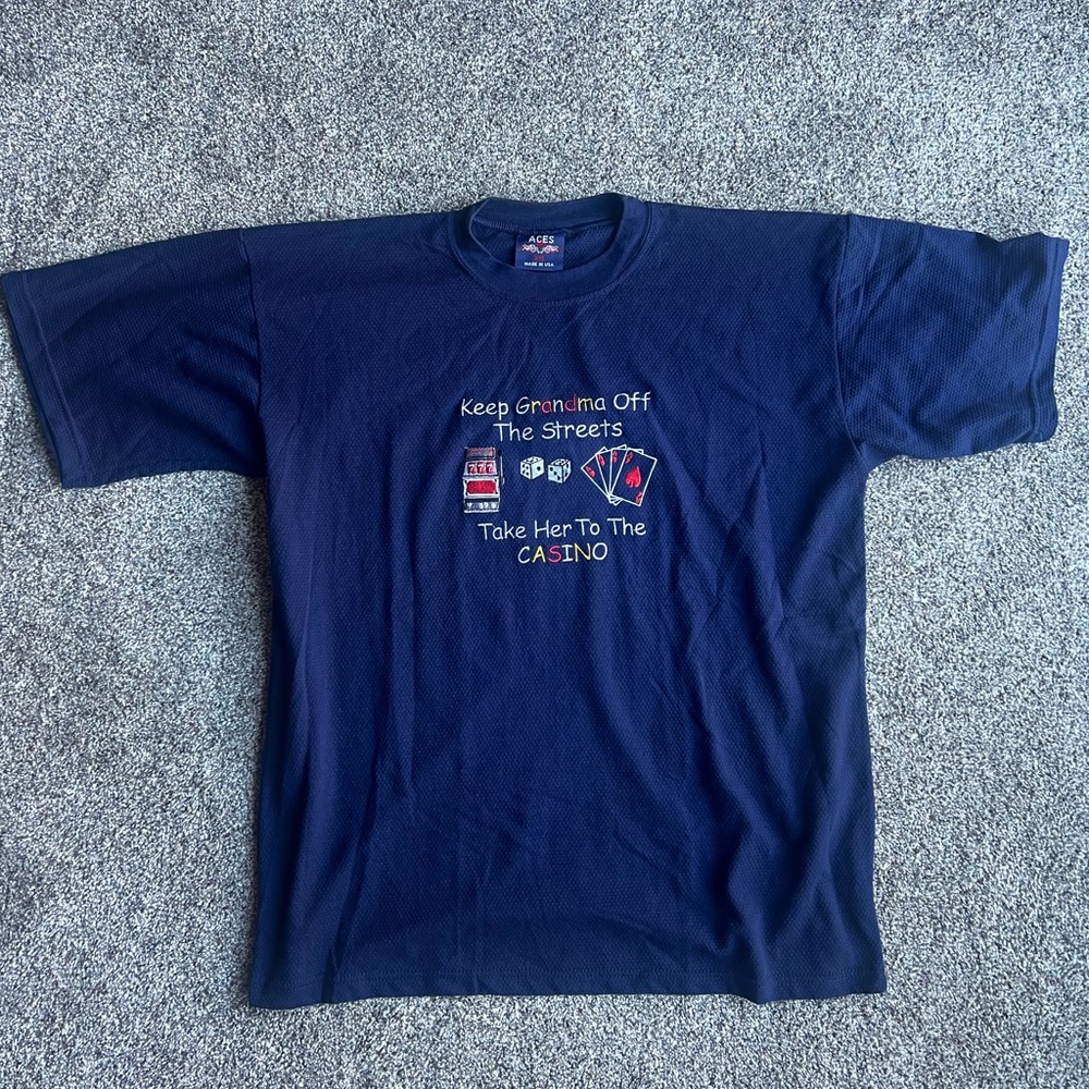 Vintage Won’s Wear Keep Grandma Off The Streets Take Her To The Casino T Shirt